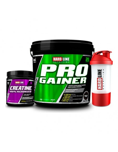 Hardline Progainer Çikolata 5000 gr +Kreatin %100 Mikronize 300 gr + Shaker