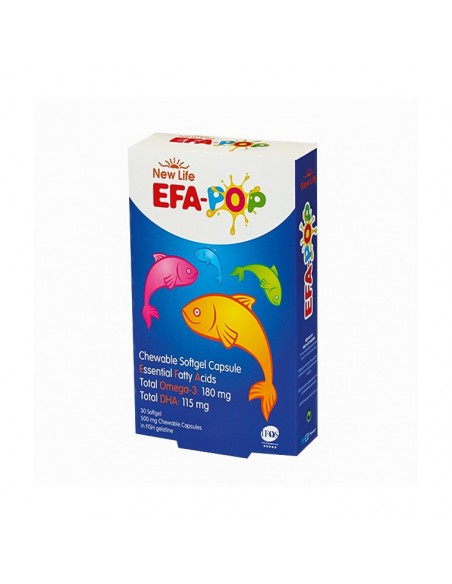 New Life EFA Pop 30 Kapsül Çiğnenebilir Balık Yağı