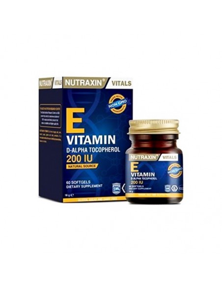 Nutraxin Vitamin E 200 IU 60 Kapsül