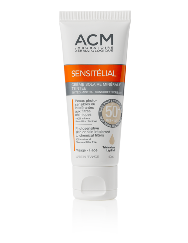 Acm Sensitelial Tinted Mineral Sunscreen Cream SPF50+ Açık Renk 40 ml