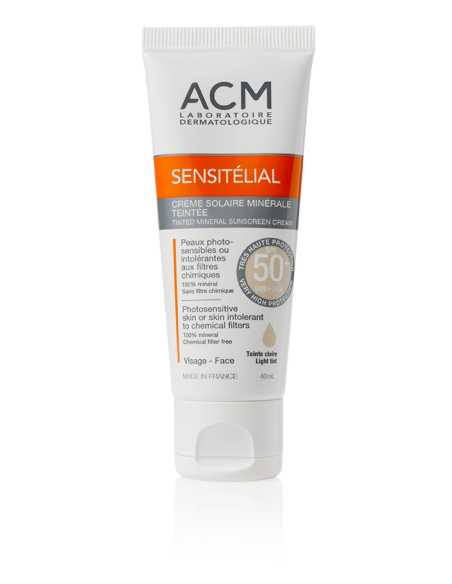 Acm Sensitelial Tinted Mineral Sunscreen Cream SPF50+ Açık Renk 40 ml