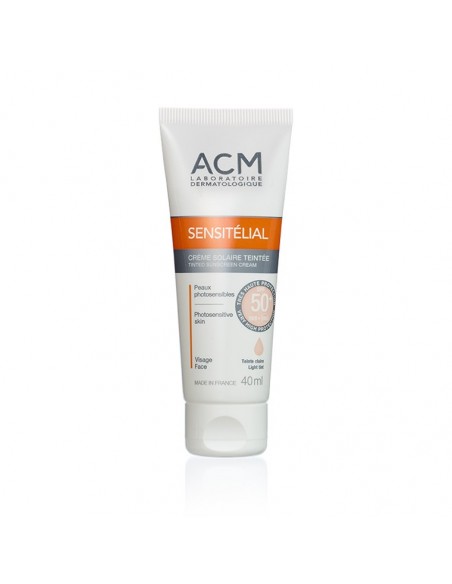 Acm Sensitelial Tinted Sunscreen Cream SPF50+ Light Tinted 40 ml