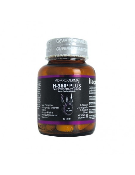 Hair 360 Plus Saw Palmetto ve Biotin 60 Tablet