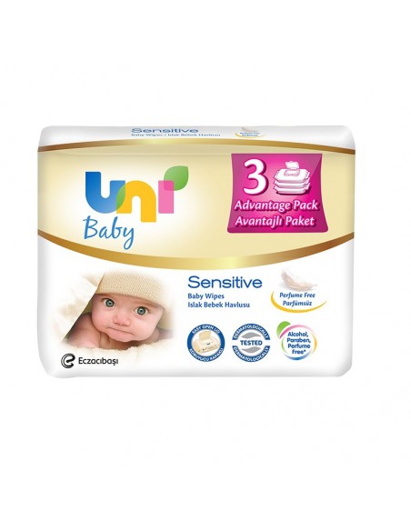 Uni Baby Sensitive Islak Havlu 3x56 adet