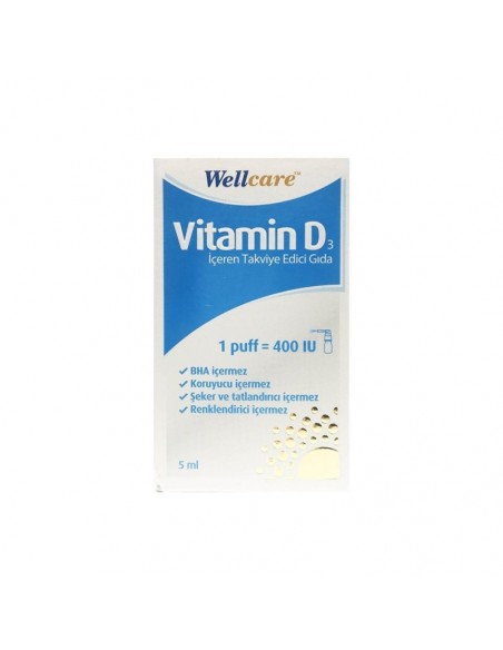 Wellcare Vitamin D3 400 IU 5ml