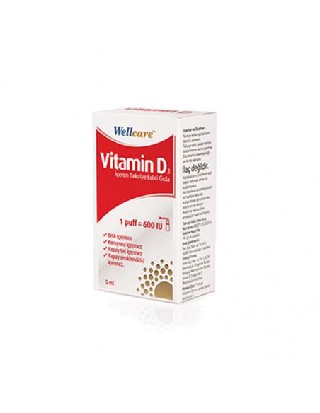 Wellcare Vitamin D3 600 IU 5ml