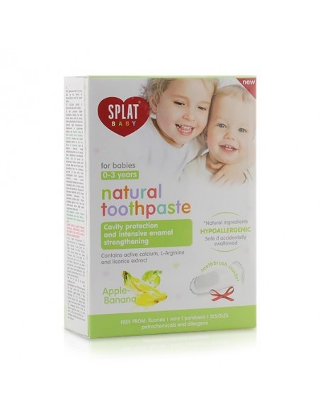 Outlet - Splat Baby Apple+Banana 0-3 Yaş Diş Macunu 40ml + Fırçası