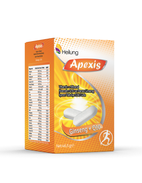 Apexis Vitamin + Mineral Koenzim Q10 ve Panax Ginseng 30 Tablet