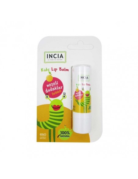 Incia Kids Lip Balm Dudak Besleyici Portakal 6 gr