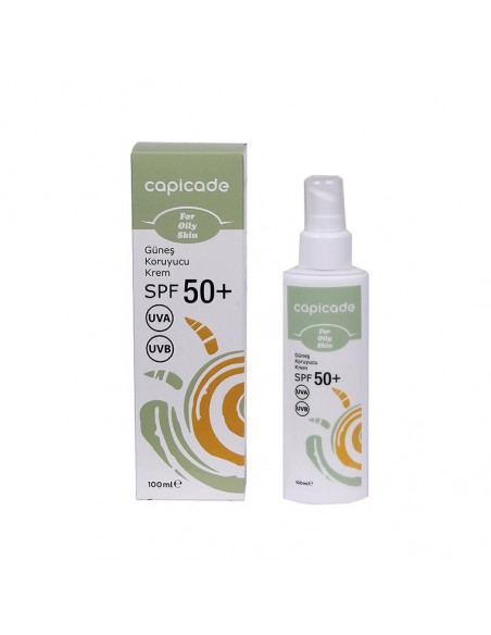 Capicade Güneş Koruyucu Krem SPF 50+ 100 ml - Yağlı Ciltler İçin