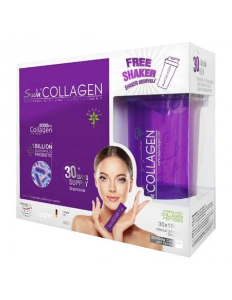 Suda Collagen+Probiotic Watermelon 10 gr x 30 Saşe + Shaker Hediyeli