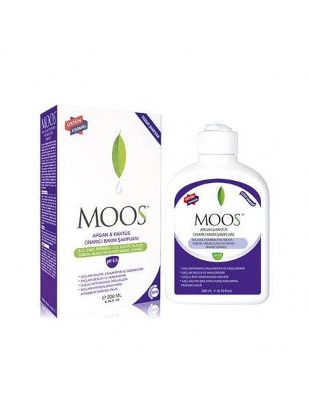 Moos Argan ve Kaktüs Onarıcı Bakım Şampuanı 200 ml