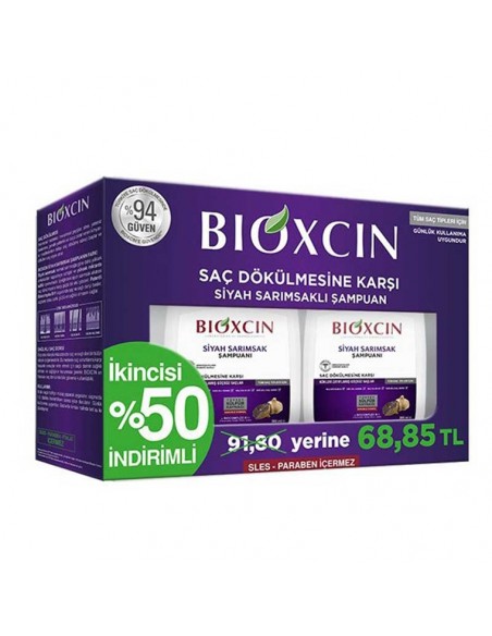 Bioxcin  Siyah Sarımsaklı Şampuan İkincisi %50 İndirimli