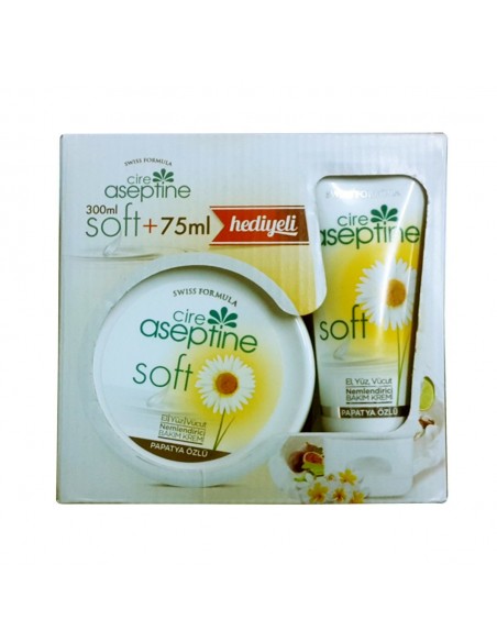 Cire Aseptine Soft Krem 300ml Papatya Özlü +75ml Hediyeli