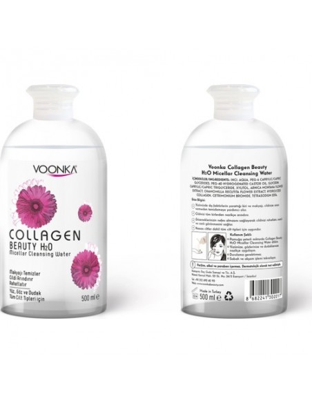 Voonka Beauty Collagen H2O , Micellar Cleansing Water 2*500 ml