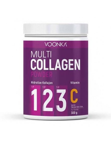 Voonka Multi Collagen Powder Vitamin C İçeren Takviye Edici Gıda 300 gr.