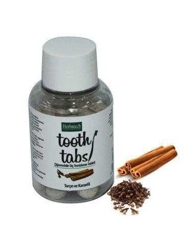 Herbatech Tooth Tabs Tarçın Karanfil Diş Temizleme Tableti 90 Adet