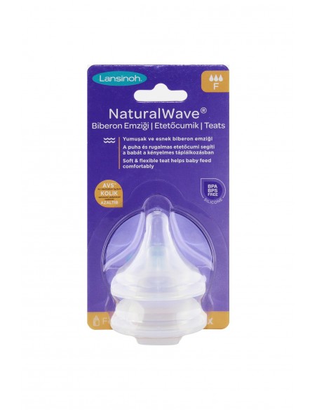 Lansinoh Natural Wave Biberon Emziği 2'li Hızlı Akışlı