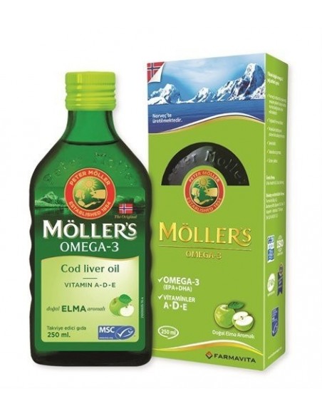 Möller's Omega Şurup Doğal Elma Aromalı 250 ml