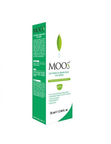 Moos Çay Ağacı ve Argan Özlü Cilt Bakım Kremi 75 ml