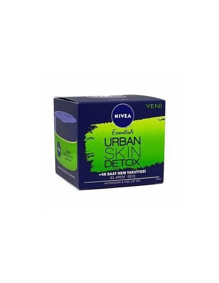 Nivea Urban Skin Detox + 48 Saat Nem Takviyesi Jel Gece Kremi