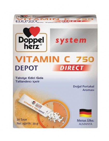 Doppel Herz System Vitamin C 750 Depot Direct 20 Saşe