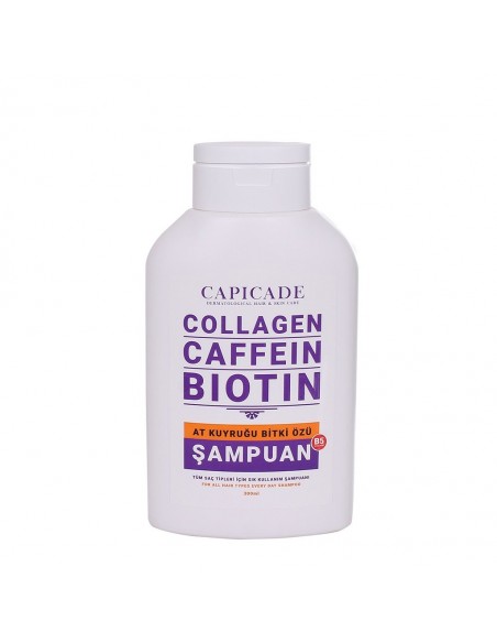 Capicade Collagen Caffein Biotin At Kuyruğu Bitki Özü Şampuan 300 ml