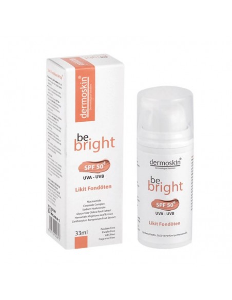 Dermoskin Be Bright SPF50+ Likit Fondöten 33ml - Light