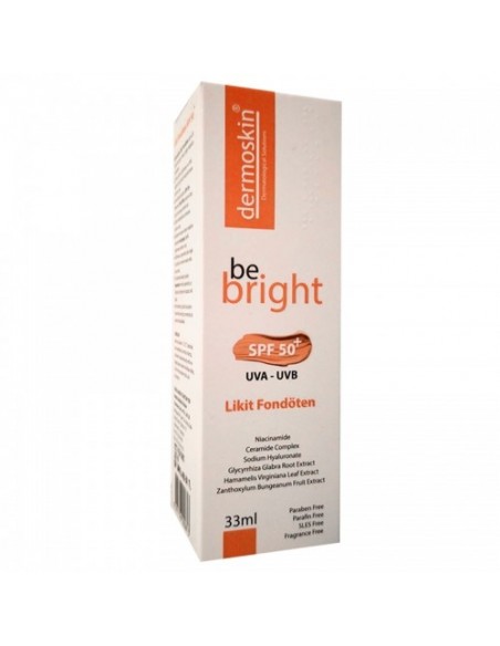 Dermoskin Be Bright SPF50+ Likit Fondöten 33ml - Medium