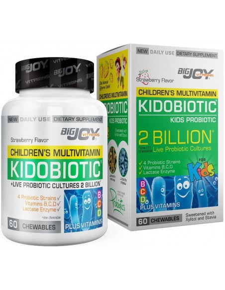 Bigjoy Vitamins Kidobiotic Kids Probiotic 60 Çiğneme Tableti