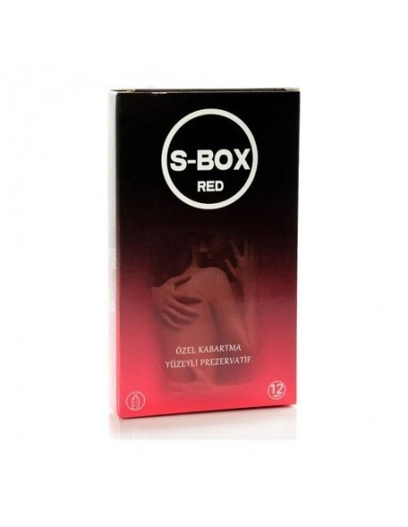 S-BOX Prezervatif Red Kabartma Yüzeyli 12 adet