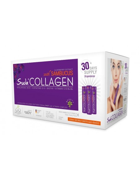 Suda Collagen Sambucus Vişne Flover 40ml x 30 Shot