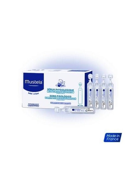 Mustela Physiological Saline Solution Serum Fizyolojik Burun Damlası 20 Flakon x 5 ml