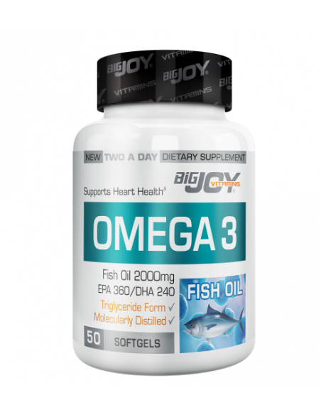 Bigjoy Vitamins Omega 3 - Fish Oil 2000mg 50 Softgel Kapsül