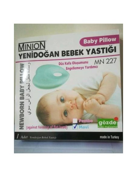 Minion Yenidoğan Bebek Yastığı Mavi Mn 227