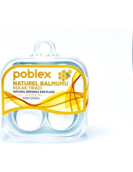 Poblex Naturel Balmumu Kulak Tıkacı - Kulak Koruyucu Tıpası 4'lü