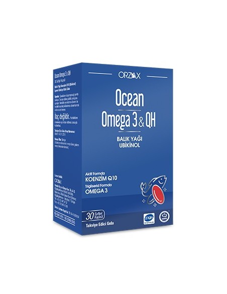 Ocean Omega 3 & QH Takviye Edici Gıda 30 Kapsül