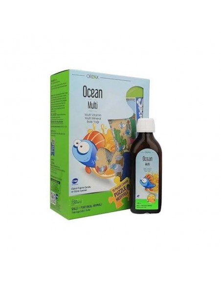 Ocean Bal & Portakal Aromalı Multi Şurup 150 ml - Maşa ile Koca Ayı Puzzle Hediyeli