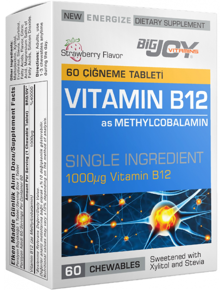 Bigjoy Vitamins Vitamin B12 60 Çiğneme Tablet