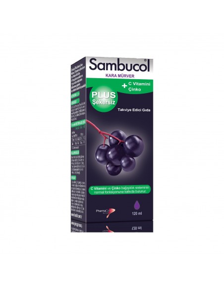 Sambucol Kara Mürver Plus Şekersiz 120ML