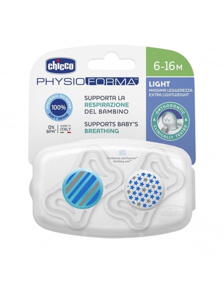 Chicco PhysioForma Light Silikon Emzik 2li 6-16 Ay Erkek