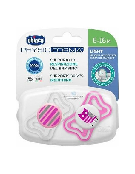 Chicco PhysioForma Light Silikon Emzik 2li 6-16 Ay Kız