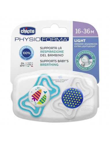 Chicco PhysioForma Light Silikon Emzik 2li 16-36 Ay Erkek