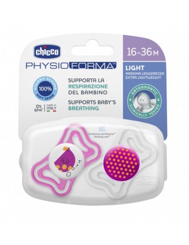 Chicco PhysioForma Light Silikon Emzik 2li 16-36 Ay Kız