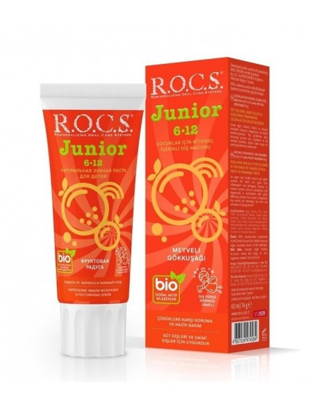 Rocs Junior 6-12 Yaş Meyveli Gökkuşağı Diş Macunu 60 ml