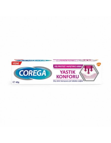 Corega Diş Protezi Yapıştırıcı Krem Yastık Konforu 40 gr