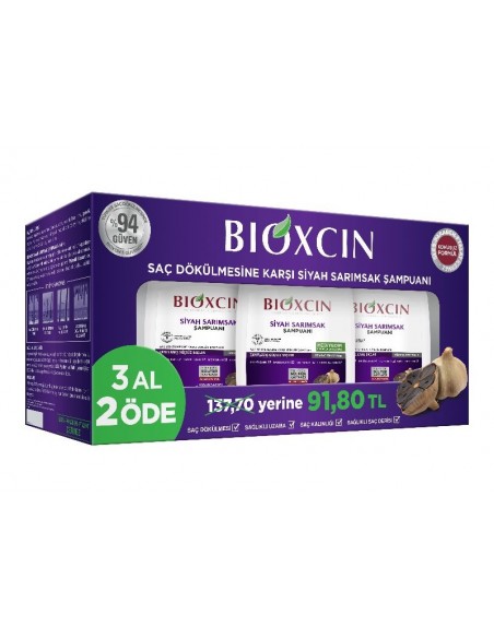 Bioxcin Siyah Sarımsak Şampuanı 3 al 2 öde (3x300ml)