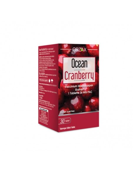 Ocean Cranberry Turna Yemişi Ekstresi 36 mg Pac 30 Tablet