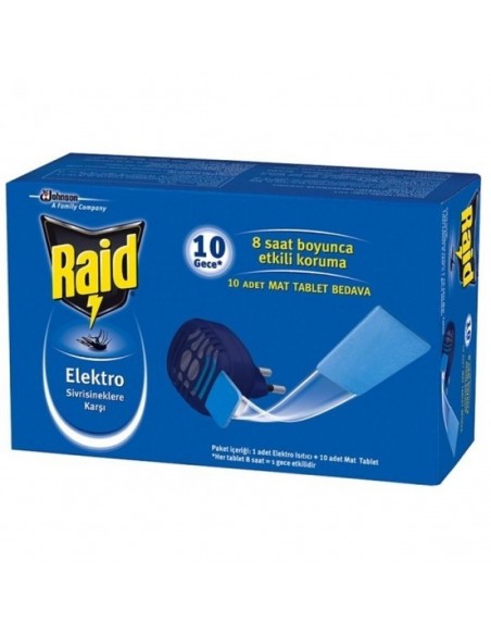 Raid Elektro Makine + 10 Adet Mat Tablet