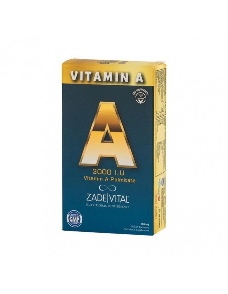 Zade Vital A Vitamini 3000 mg 30 Kapsül